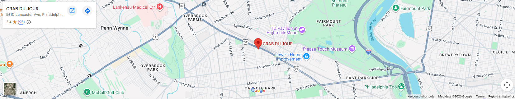 Location 5610 Lancaster Ave, Philadelphia, PA 19131, United States Location 5610 Lancaster Ave, Philadelphia, PA 19131, United States